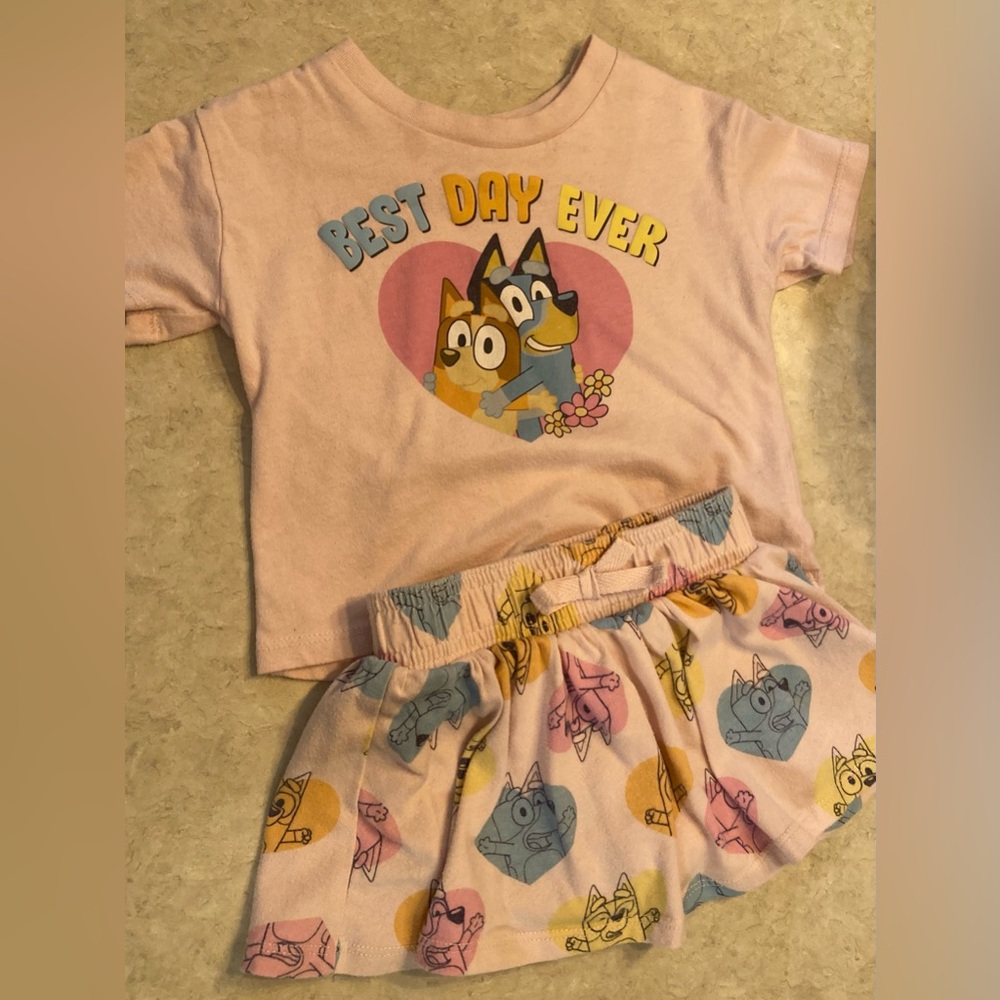 Kids Pink Cartoon Character Matching Set